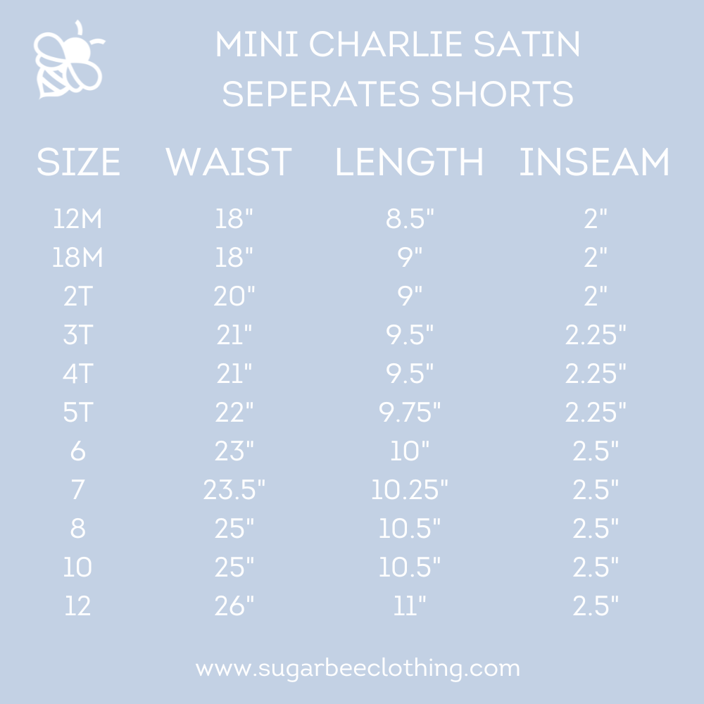 Mini Charlie Satin Separates - Navy Shorts