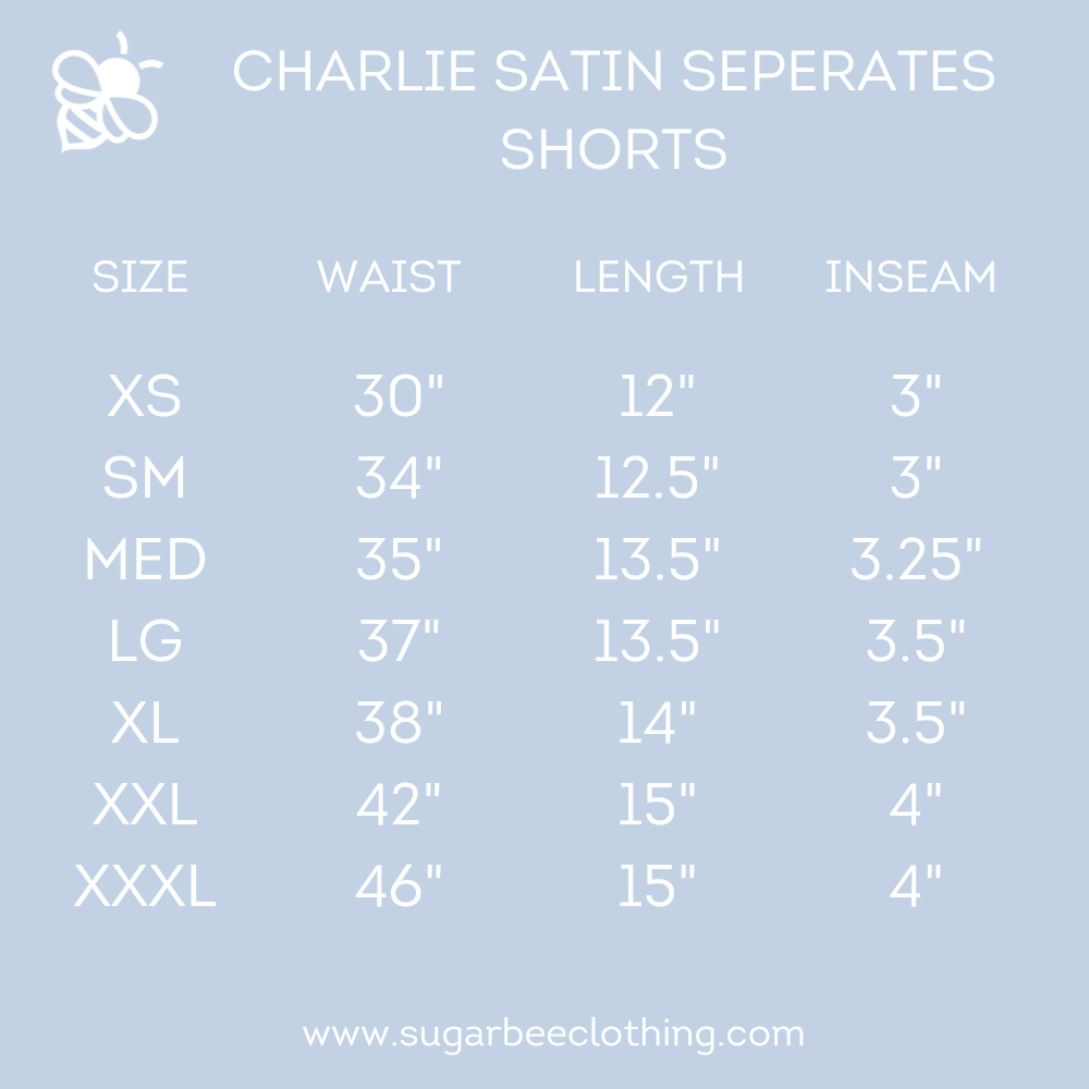 Charlie Satin Separates - Navy Shorts