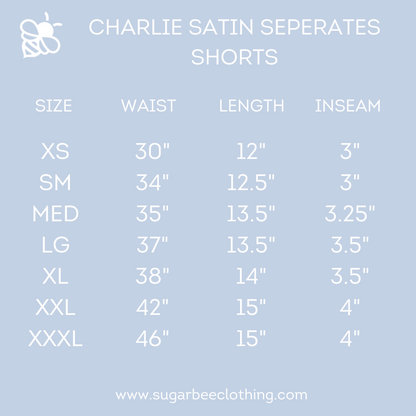 Charlie Satin Separates - Navy Shorts