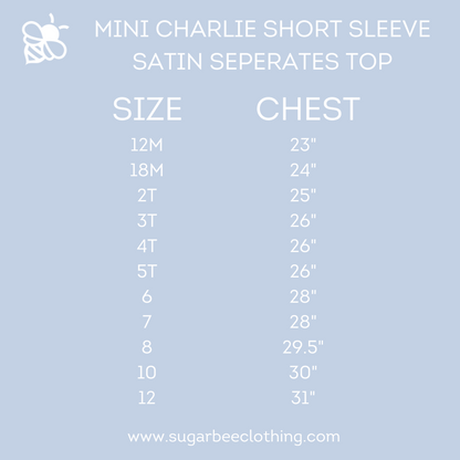 Mini Charlie Satin Separates - Green Short Sleeve Top