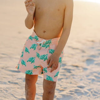 Compression Swim Shorts - Sea Turtles - Sugar Bee Clothing