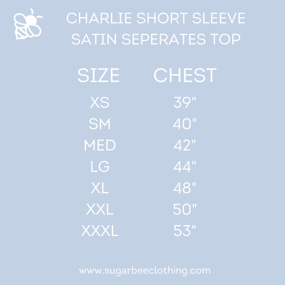 Charlie Satin Separates - Green Short Sleeve Top