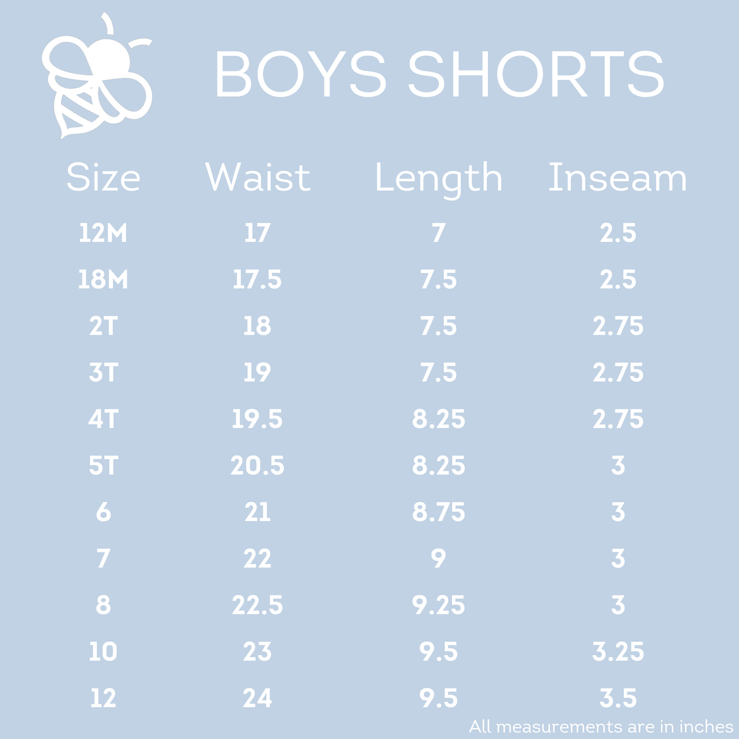 sizes-boys-shorts