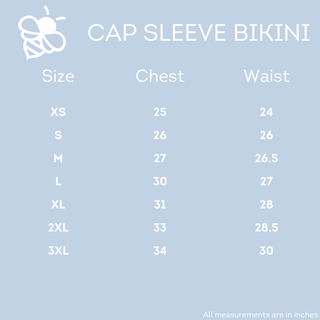 Retro Cap Sleeve Bikini - Red Dots - Sugar Bee Clothing