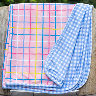 Swim Towel - Dreamscape Plaid - Sugar Bee Clothing