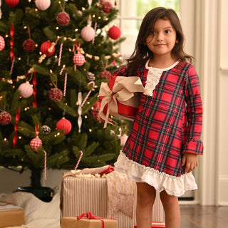 Gown with Bloomers - Tartan Holiday Lounge - Sugar Bee Clothing