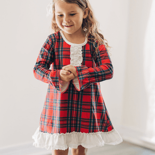 Gown with Bloomers - Tartan Holiday Lounge - Sugar Bee Clothing