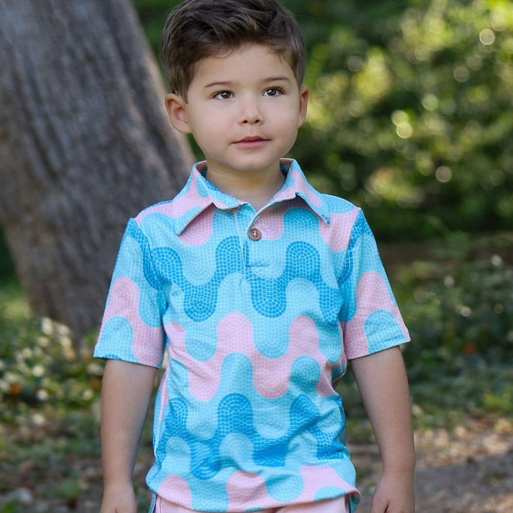 Davis Polo - Tidepool Twist - Sugar Bee Clothing