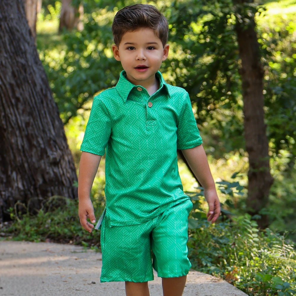 Davis Polo Set - Trail Scout Geo - Sugar Bee Clothing