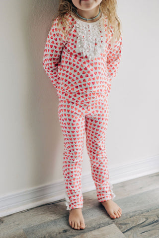 Ruffle Buttflap - Mosaic Hearts - Sugar Bee Clothing