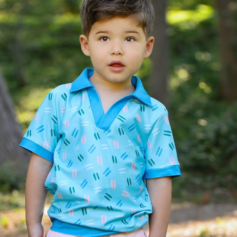 Patrick SS Clubhouse Polo - Water's Edge - Sugar Bee Clothing