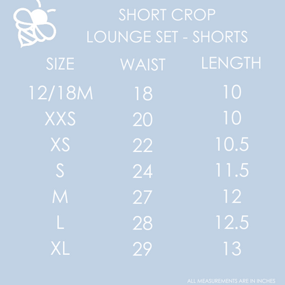 Short Lounge Crop Set - Navy Crawfish