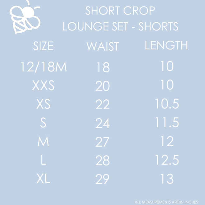 Short Lounge Crop Set - Watercolor Magnolia