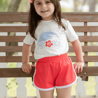 Track Shorts - Red - Sugar Bee Clothing