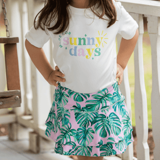 Tennis Skirt - Palm Leaves - Sugar Bee Clothing