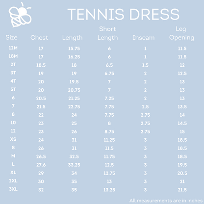 Ruffle Tennis Dress - Blue Gingham