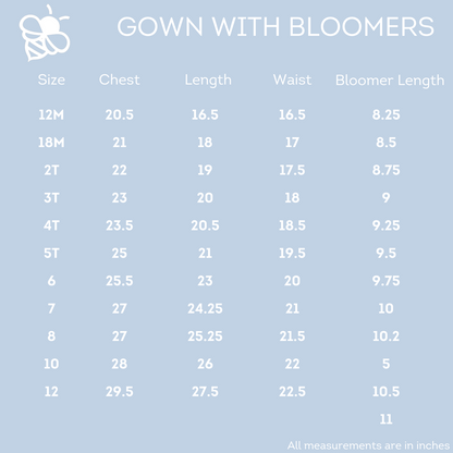 Gown with Bloomers - Bright Cherries