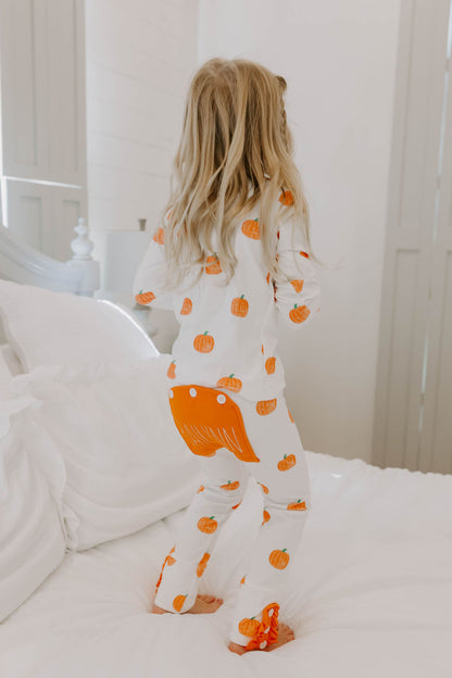 Pumpkin Dream - Ruffle Buttflap PJs - Sugar Bee Clothing