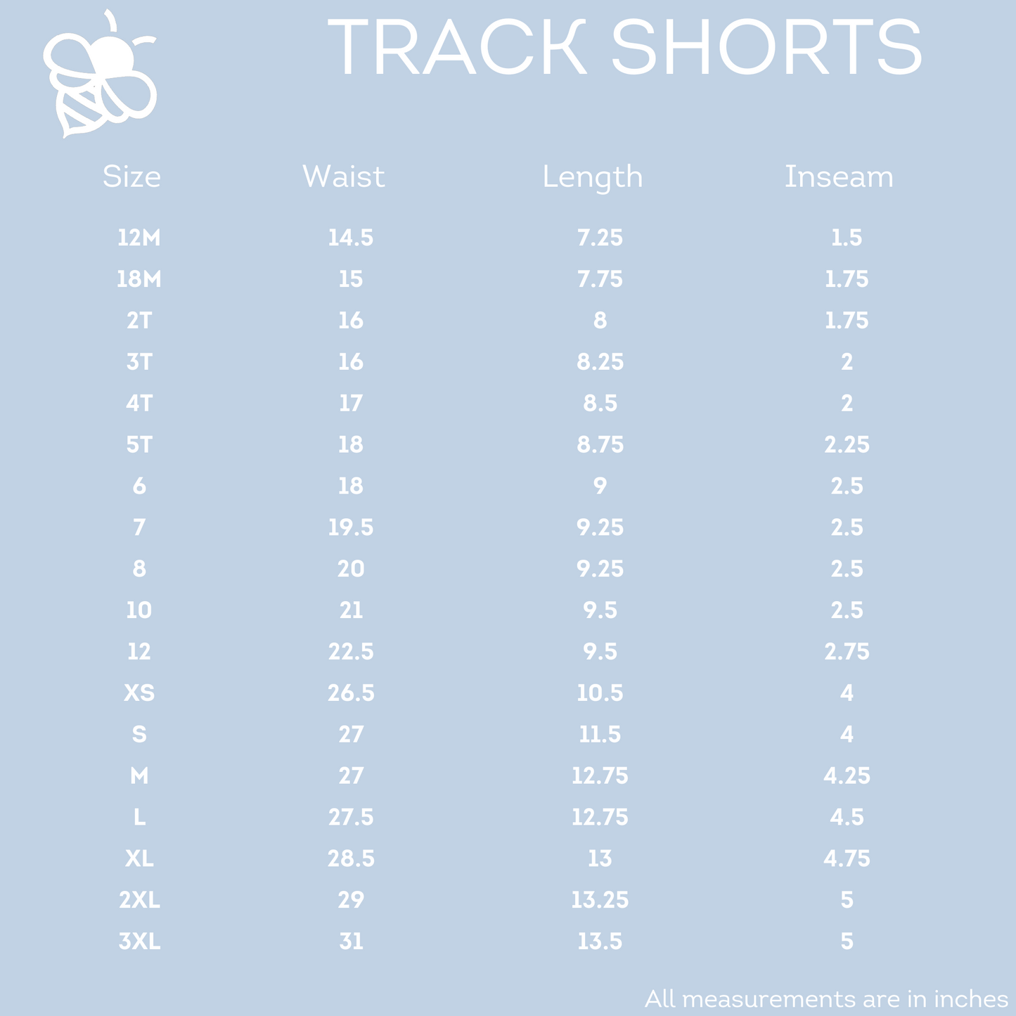 Track Shorts - Baby Blue