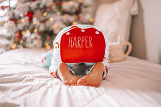 Ruffle Buttflap Pajamas - Vintage Santa Holiday Lounge - Sugar Bee Clothing