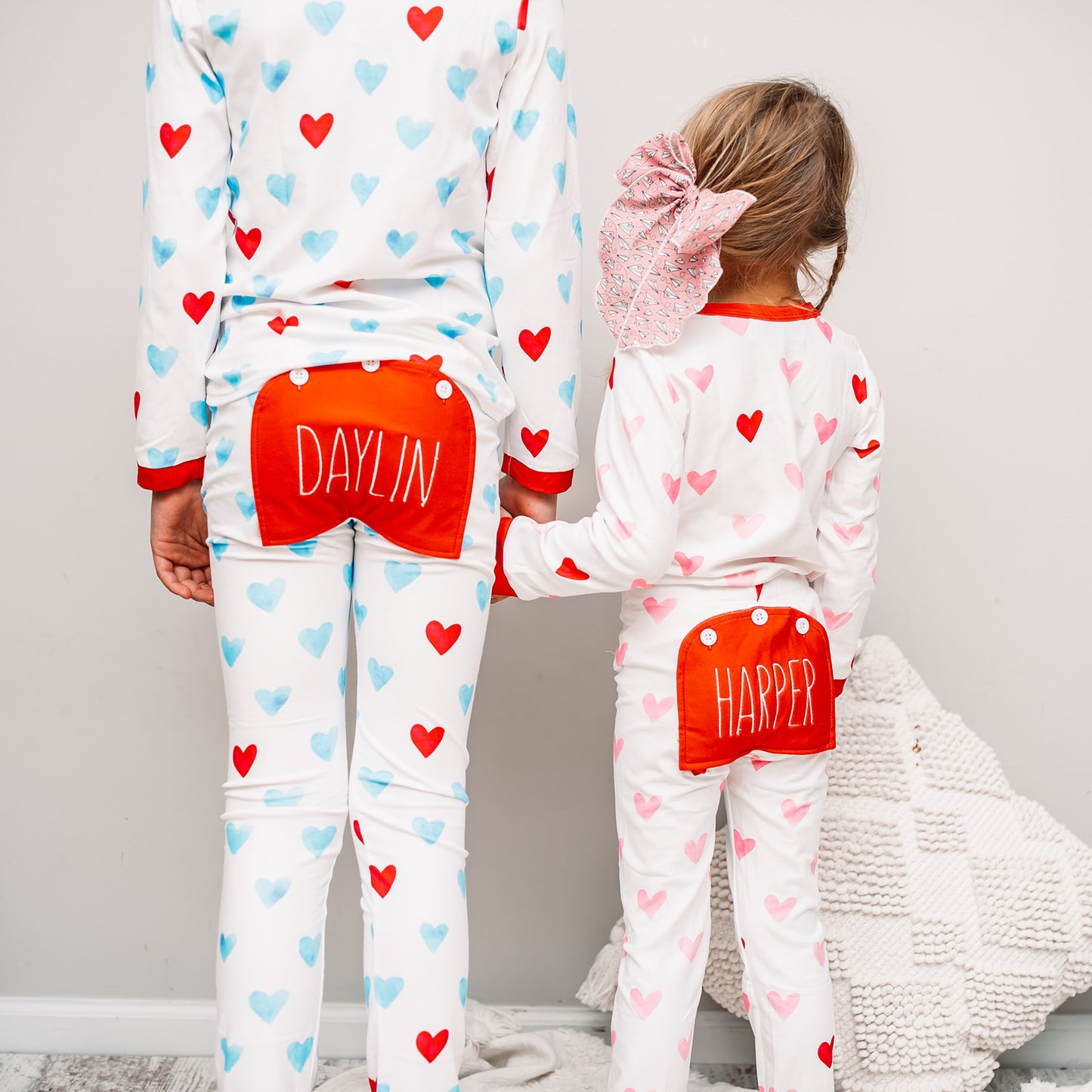 Pink Hearts - Buttflap Pajamas