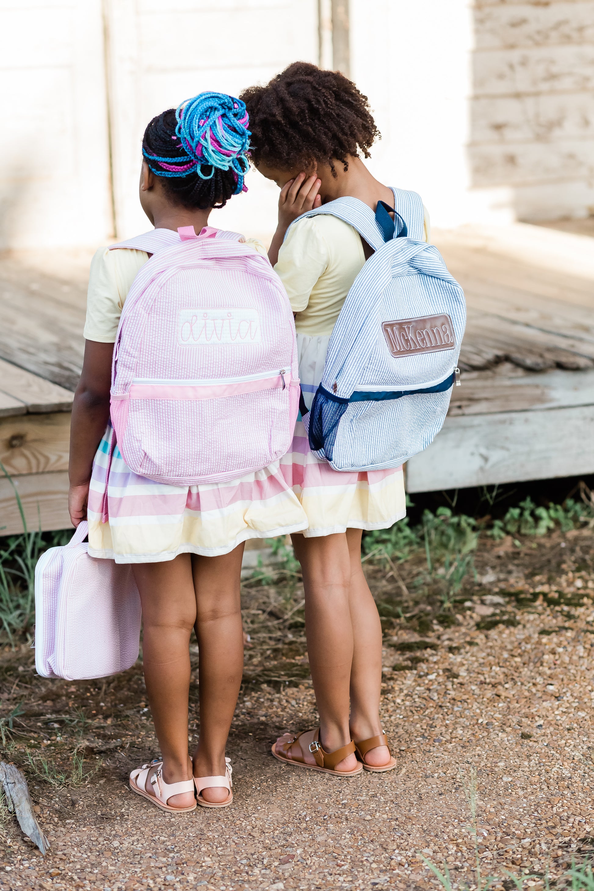 Personalized Seersucker Lunch Box