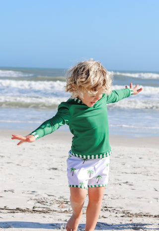 Rashguard - Green Gingham - Sugar Bee Clothing