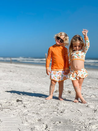 Swim Shorts - Oranges - Sugar Bee Clothing