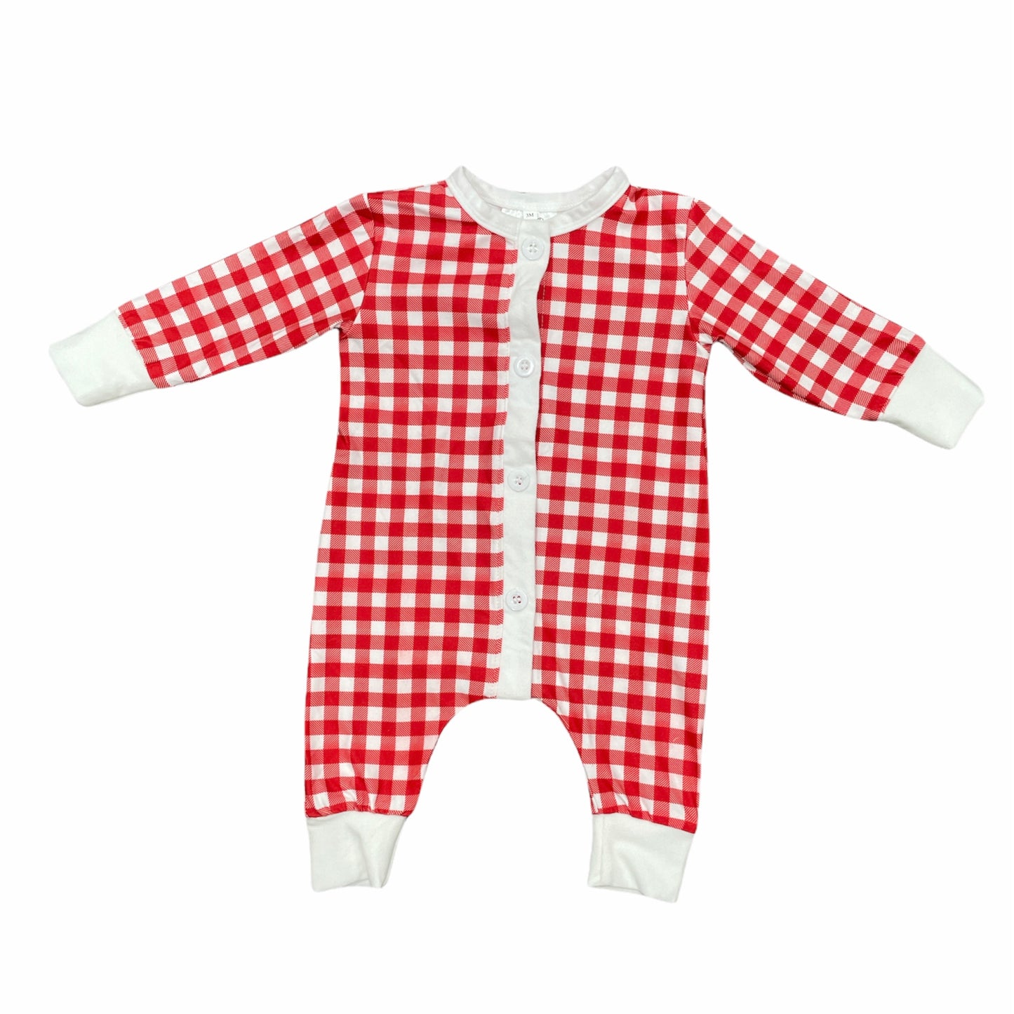 Buttflap Pajamas - Red Gingham