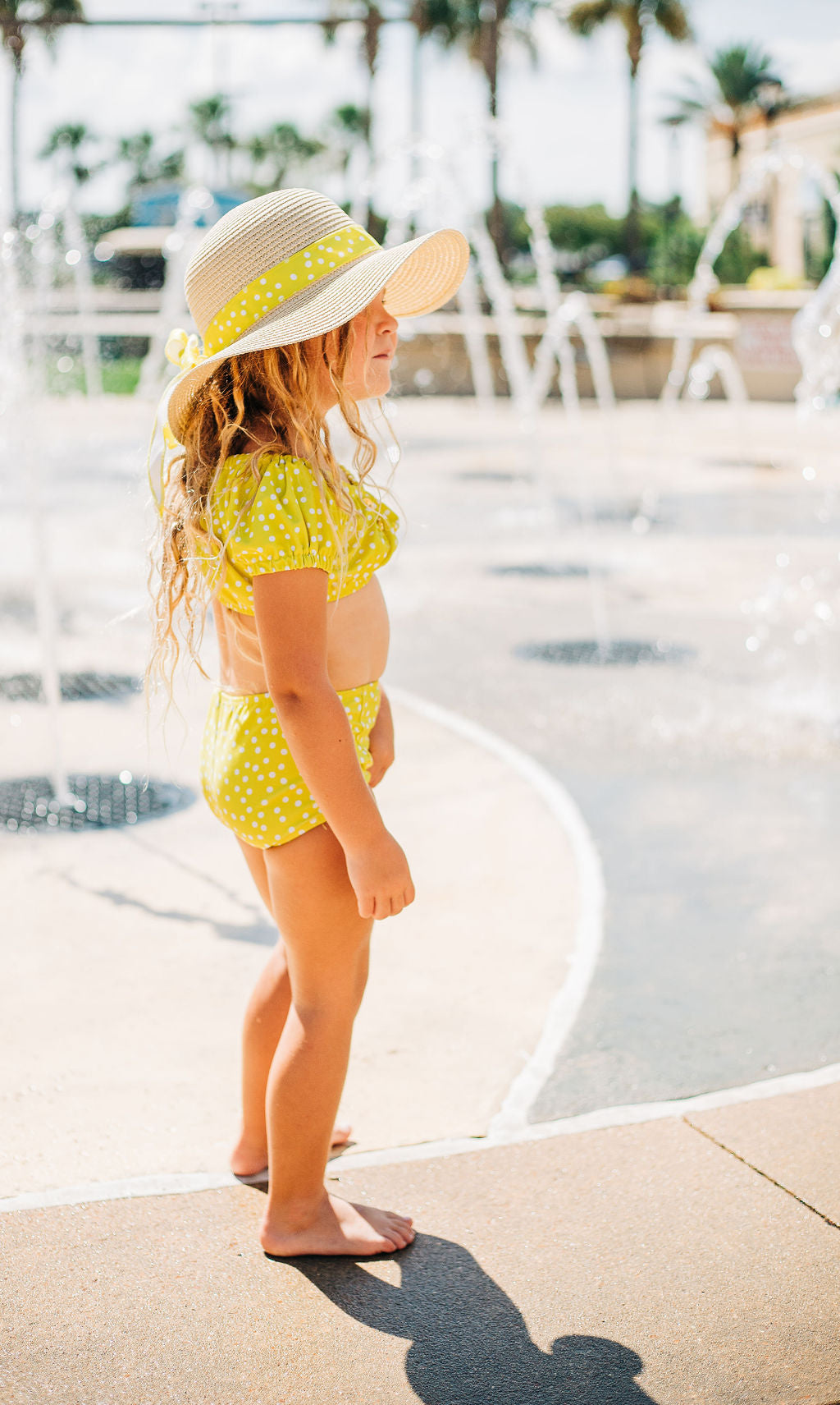 Yellow polka dot hot sale bathing suit