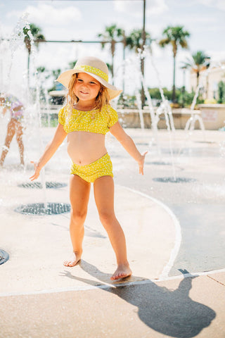 Retro Bikini - Yellow Dots - Sugar Bee Clothing