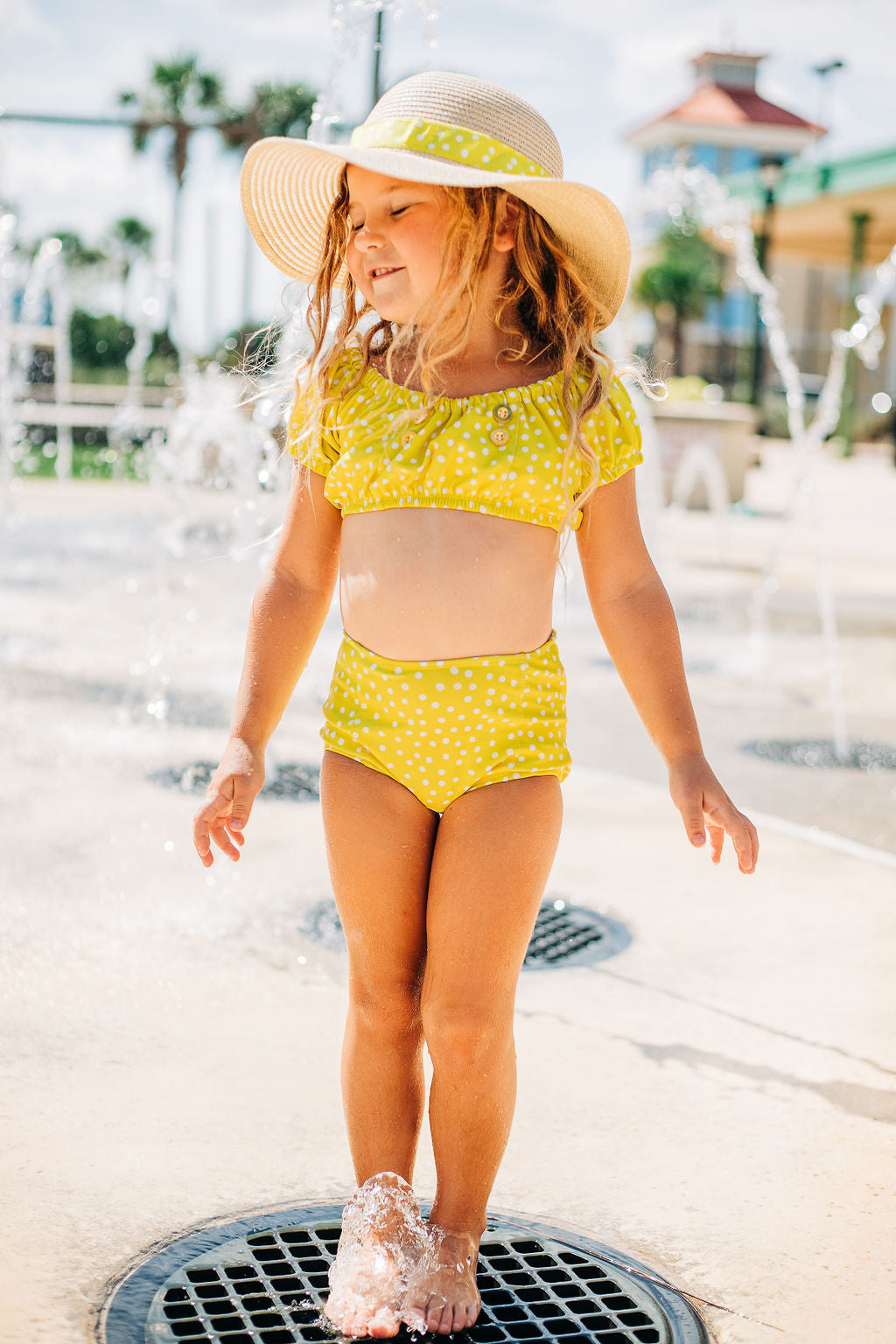 Retro Bikini - Yellow Dots – Sugar Clothing