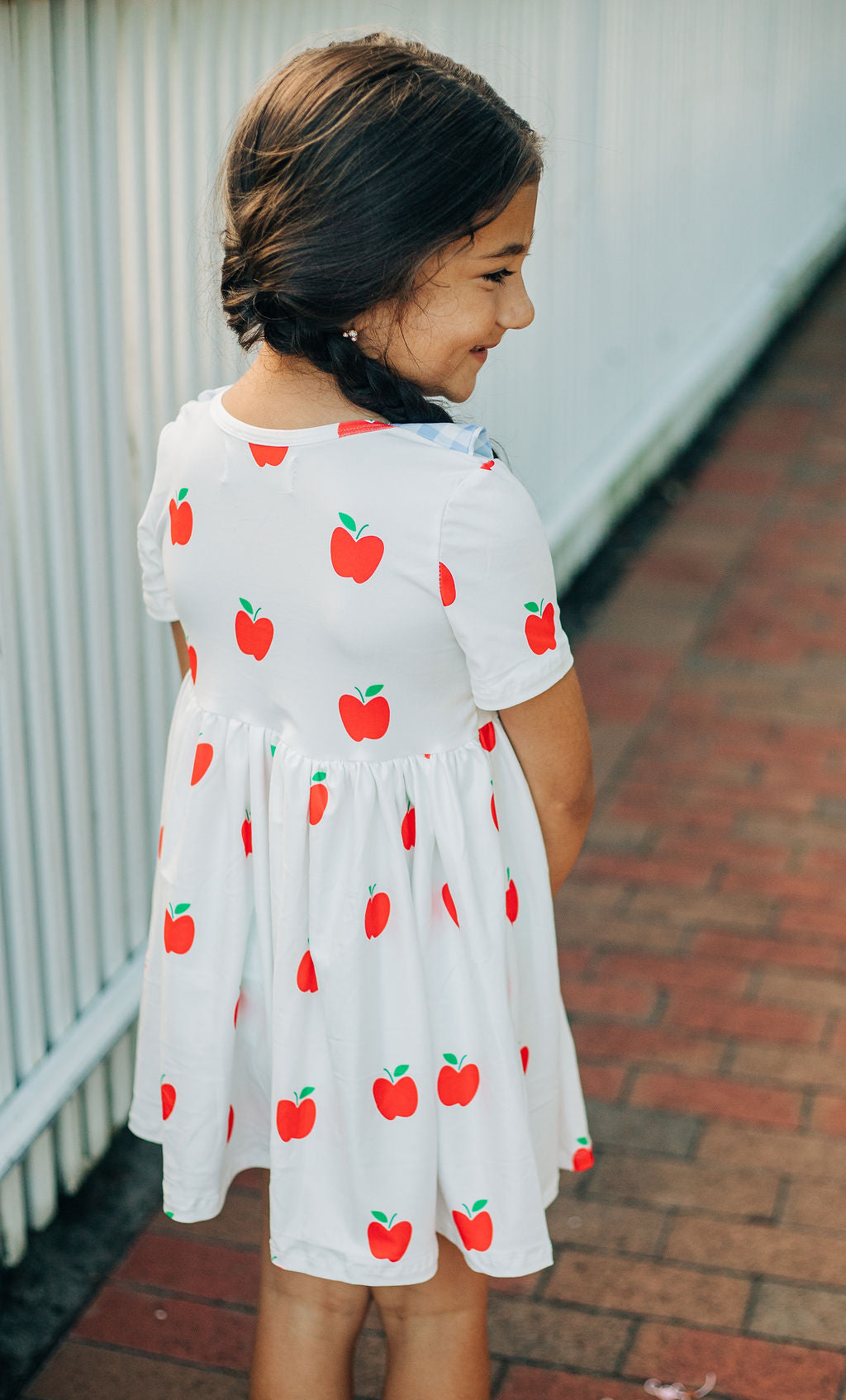 Red Apples Twirl Dress