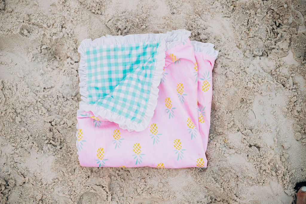 Swim Towel - Pink Pineapples