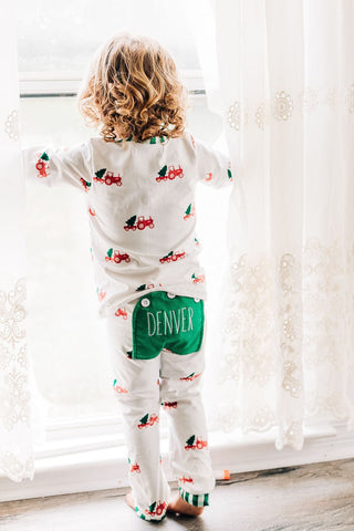 Buttflap Pajamas - Christmas Tractor Holiday Lounge - Sugar Bee Clothing