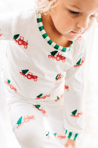 Buttflap Pajamas - Christmas Tractor Holiday Lounge - Sugar Bee Clothing