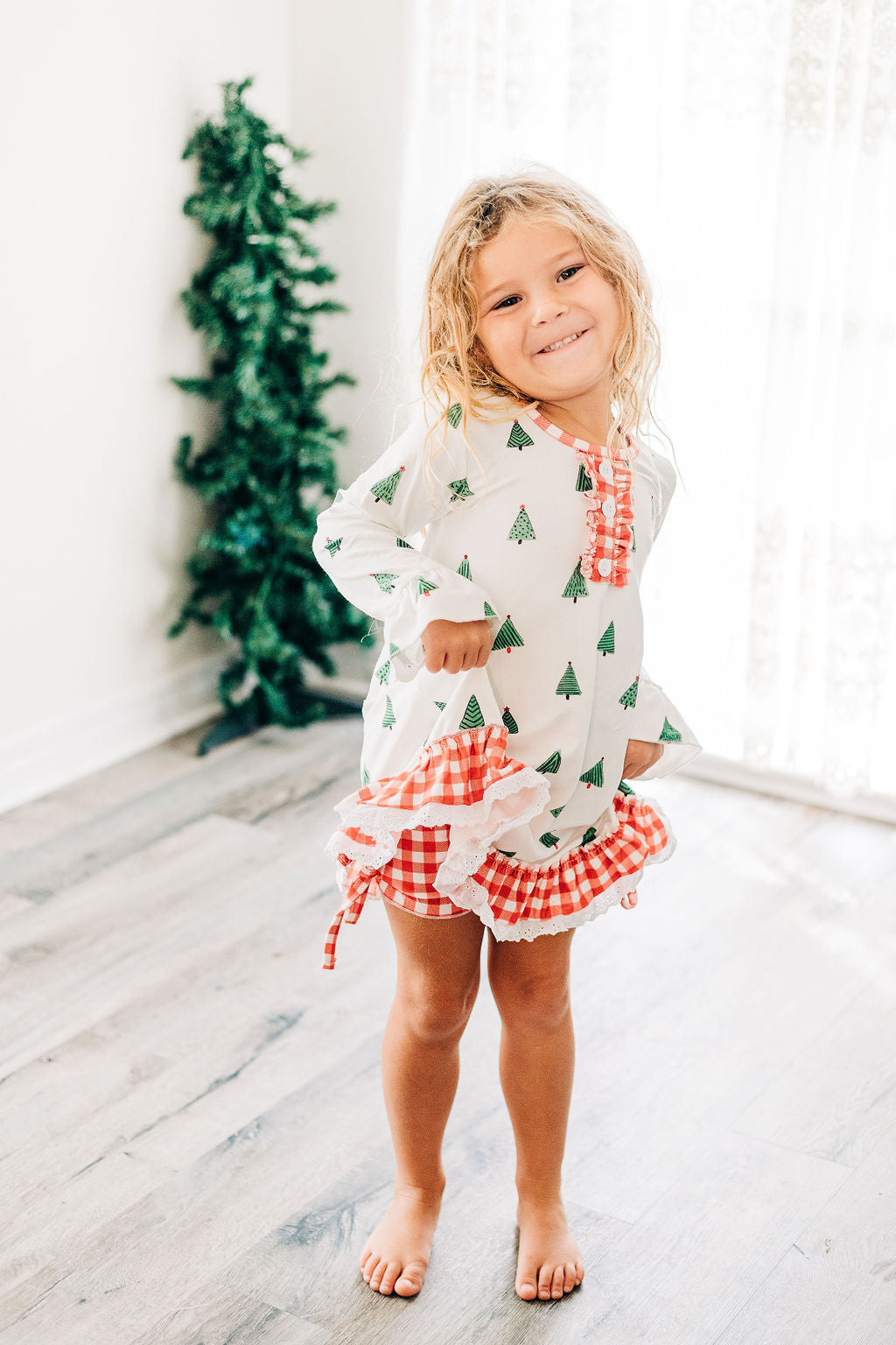 Christmas Tree - Ruffle Gown With Bloomers