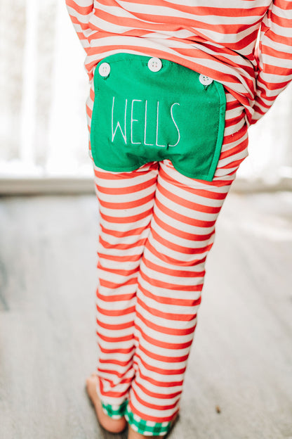 Buttflap Pajamas - Christmas Stripe