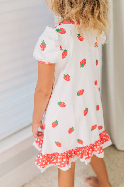 Gown with Bloomers - Vintage Strawberries