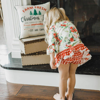 Christmas Floral - Lace Gown with Bloomers