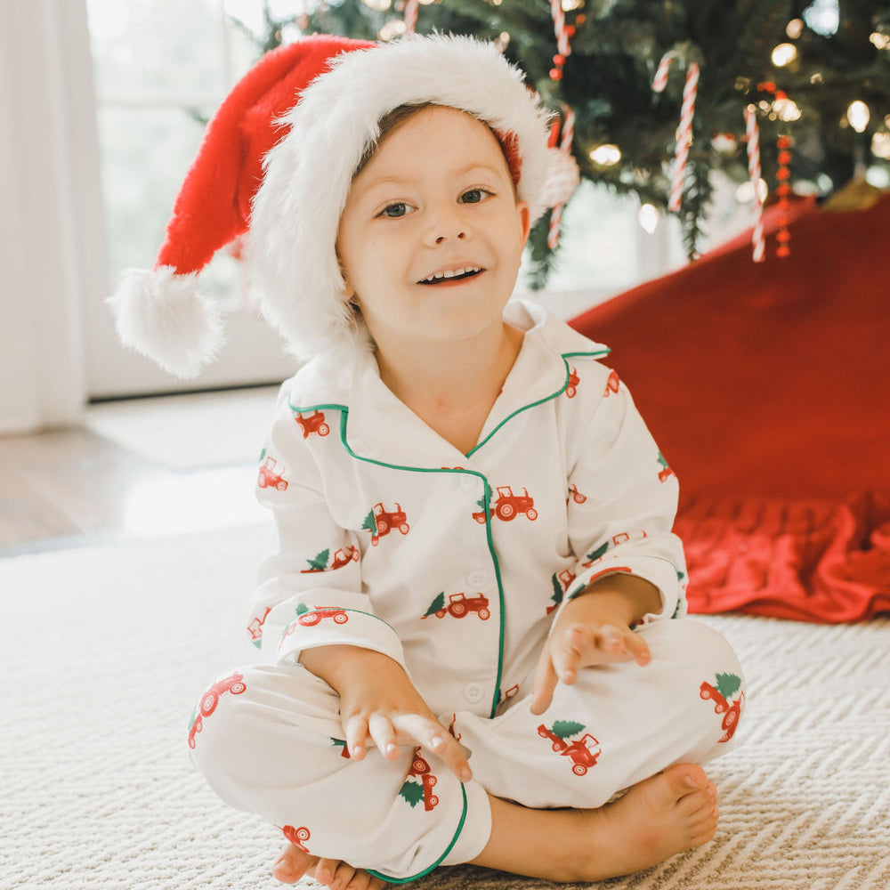 Baby button up christmas deals pajamas