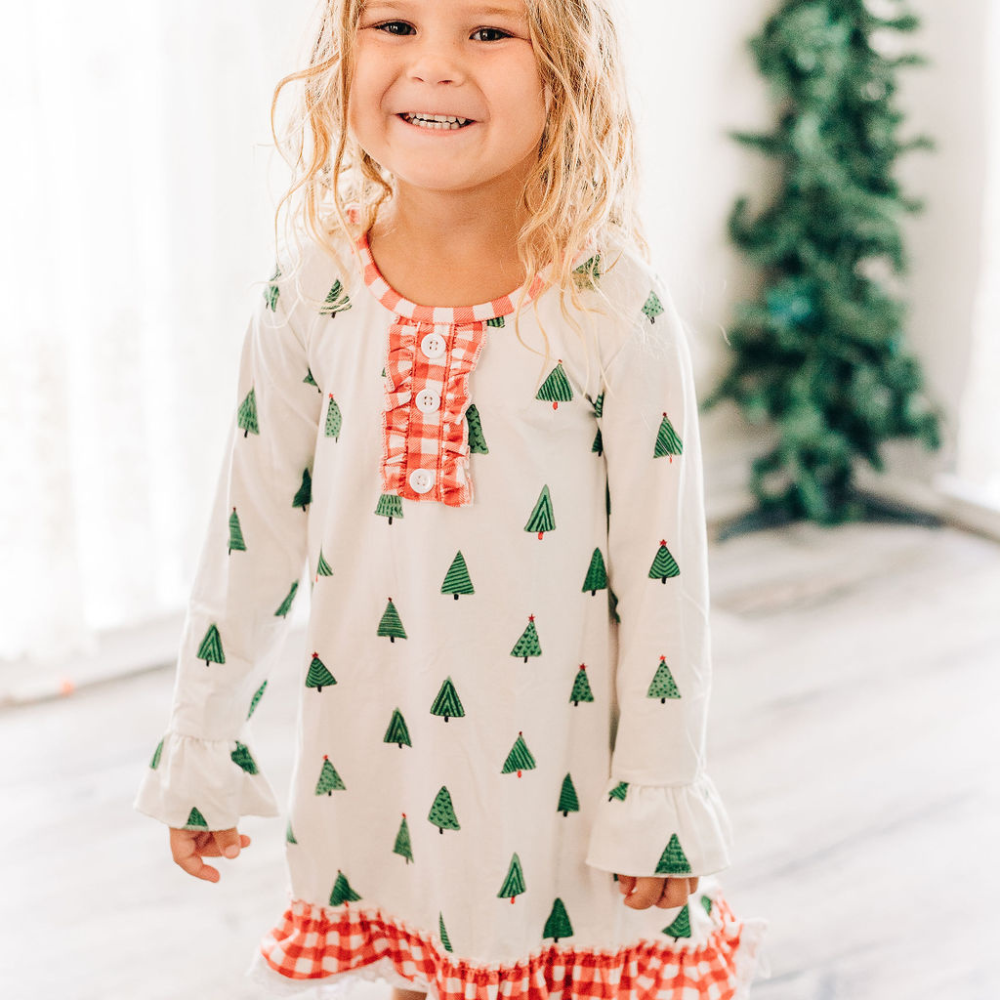 Christmas Tree - Ruffle Gown With Bloomers