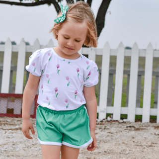 Track Shorts - Green - Sugar Bee Clothing