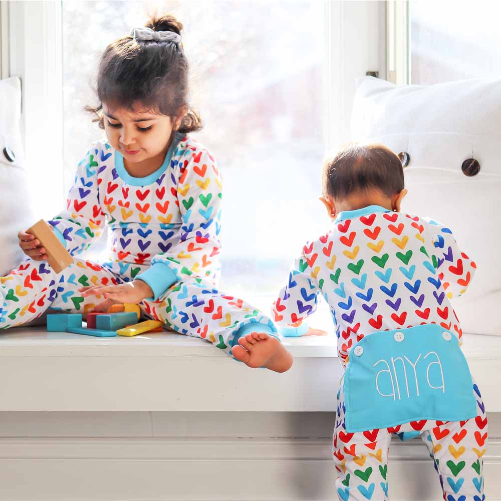 Matching outlet rainbow pajamas