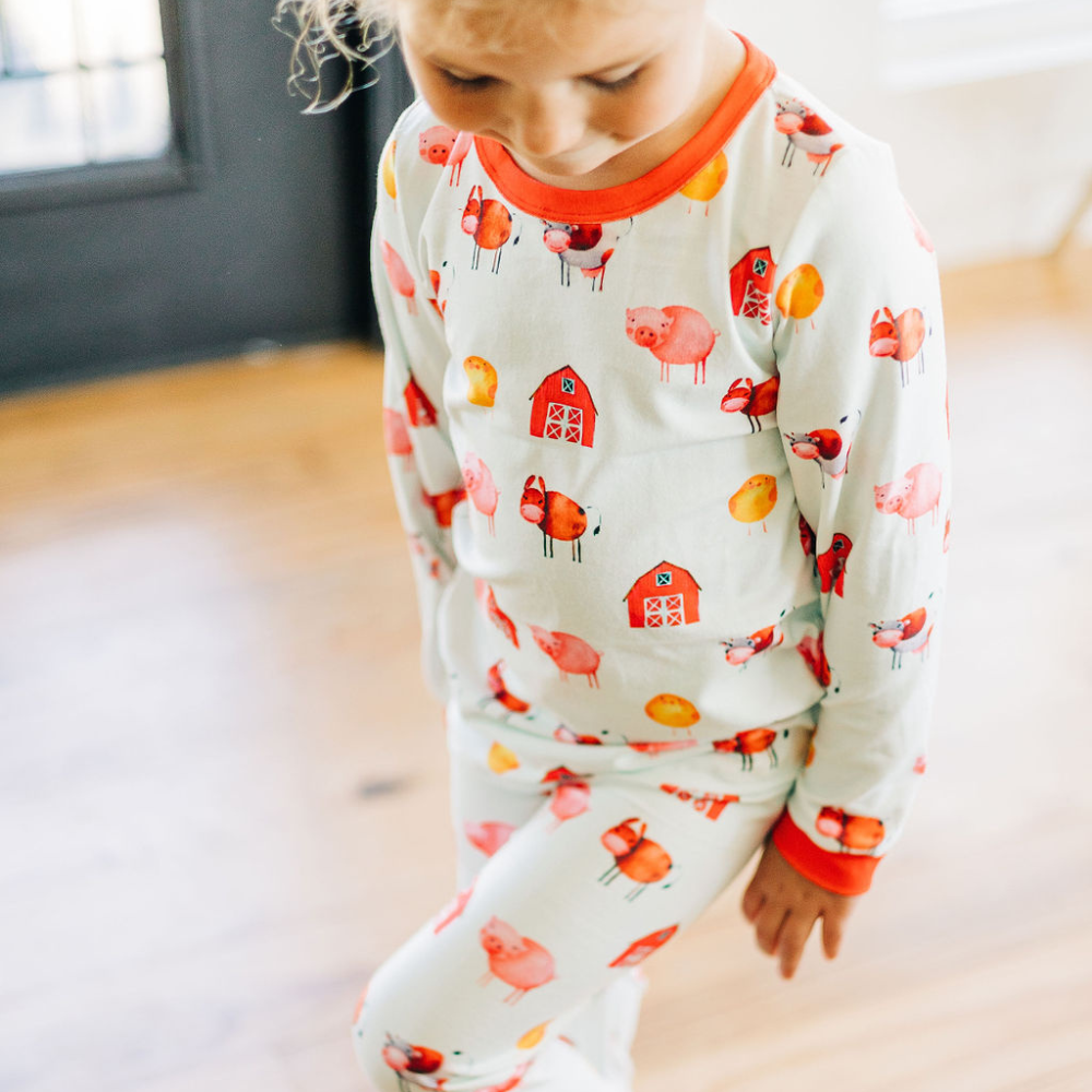 Farm animal pajamas for toddlers hotsell