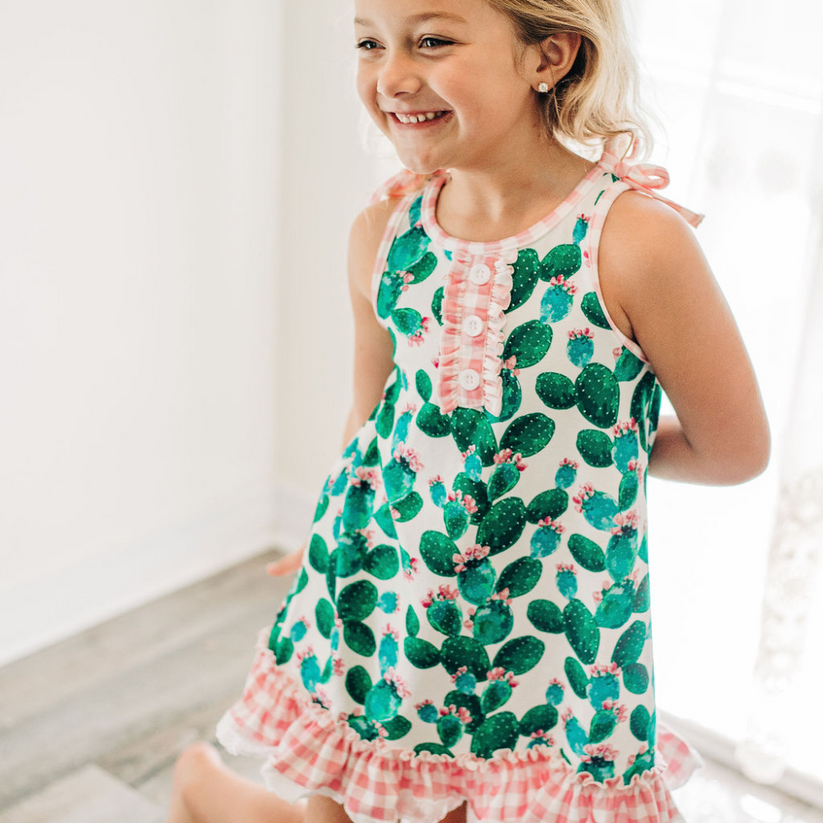 Gown with Bloomers - Floral Cactus – Sugar Bee Clothing
