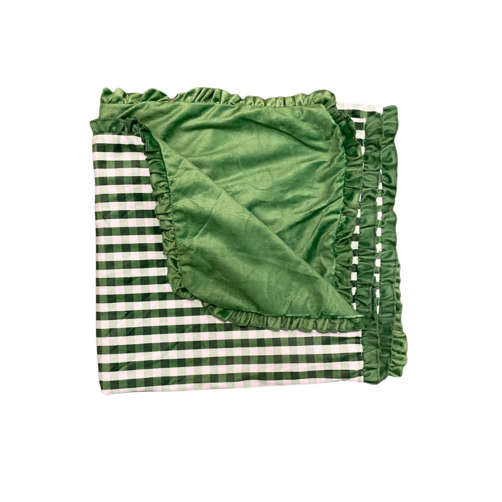 Swim Towel - Green Gingham