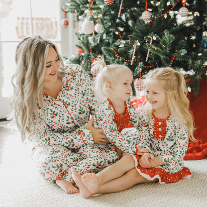 Holly Pattern  - Button Down PJs