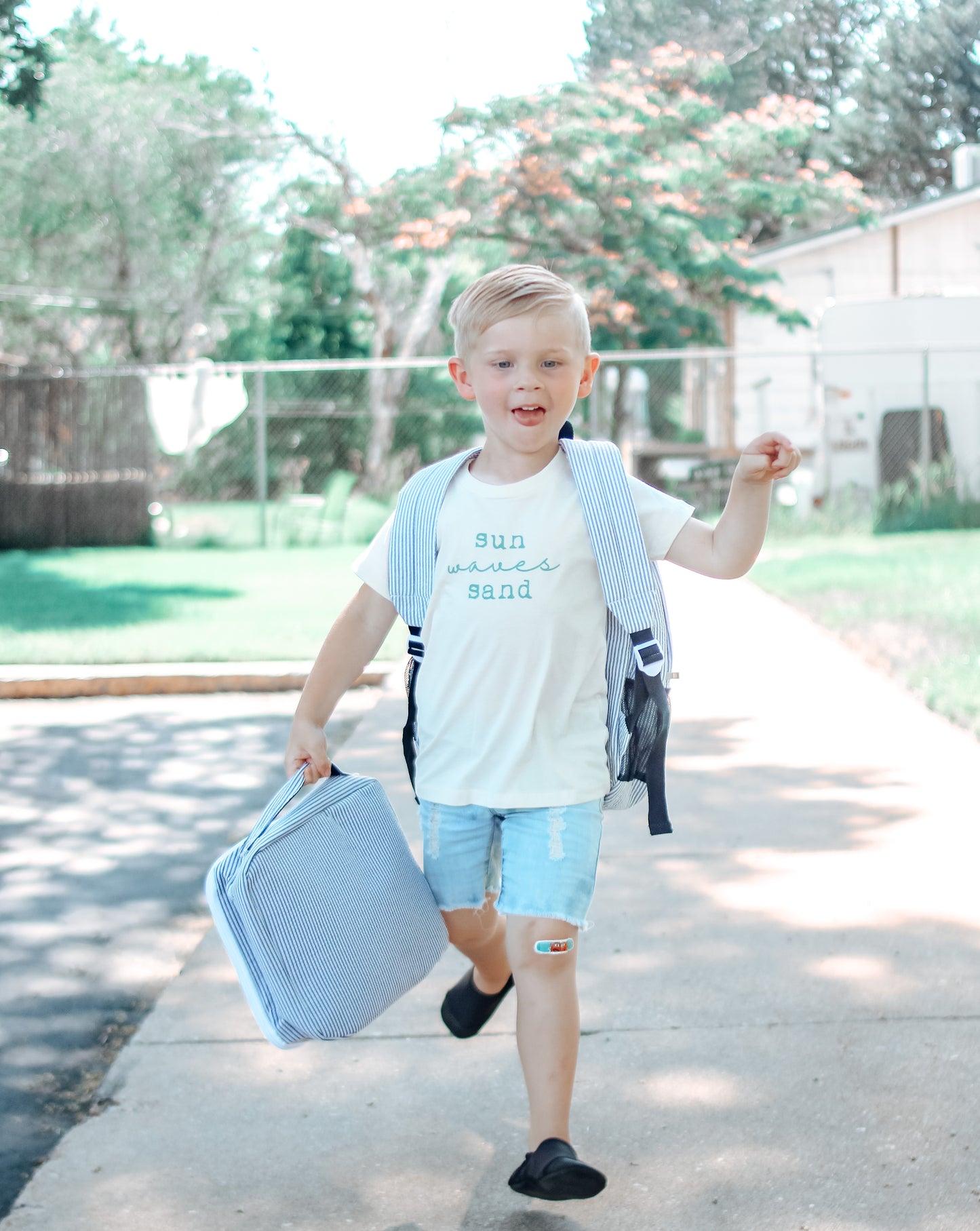 Seersucker Lunch Bag - Sugar Bee Clothing