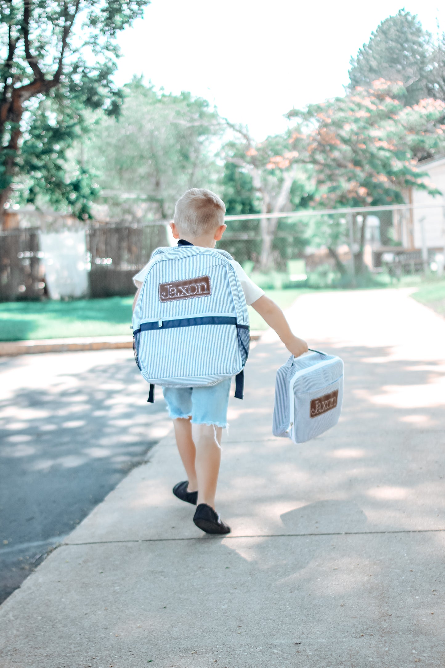 Seersucker Backpack - Sugar Bee Clothing